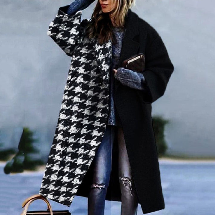 Long Wool Coat with Embellished Detail for Women
