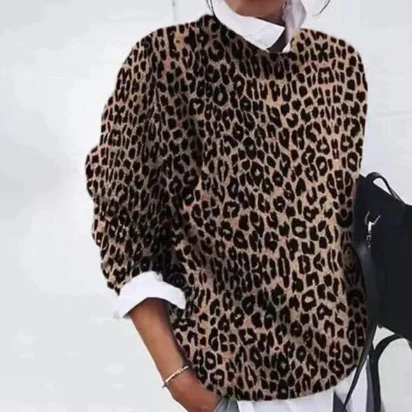 Graphic Print Knit Jumper with a Relaxed Silhouette