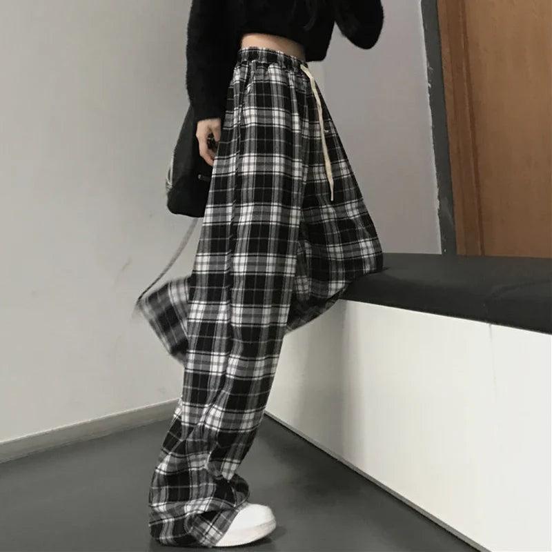 Plaid Pants Trousers for Women