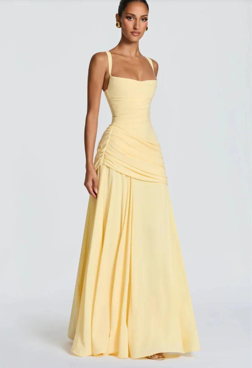 Carmela Ruched Draped Maxi Dress for Women - gallery