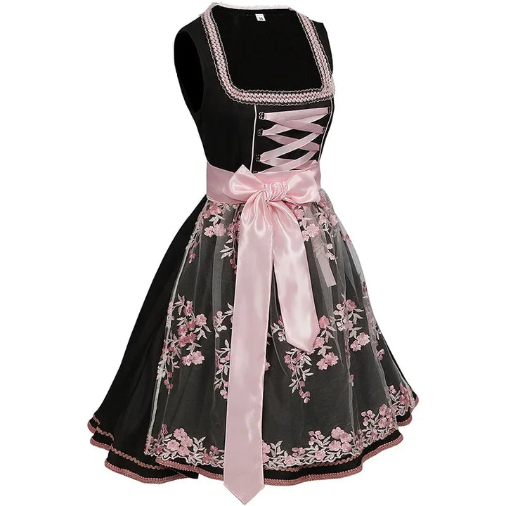 Floral Print Dirndl Dress - Oktoberfest and Festival Wear