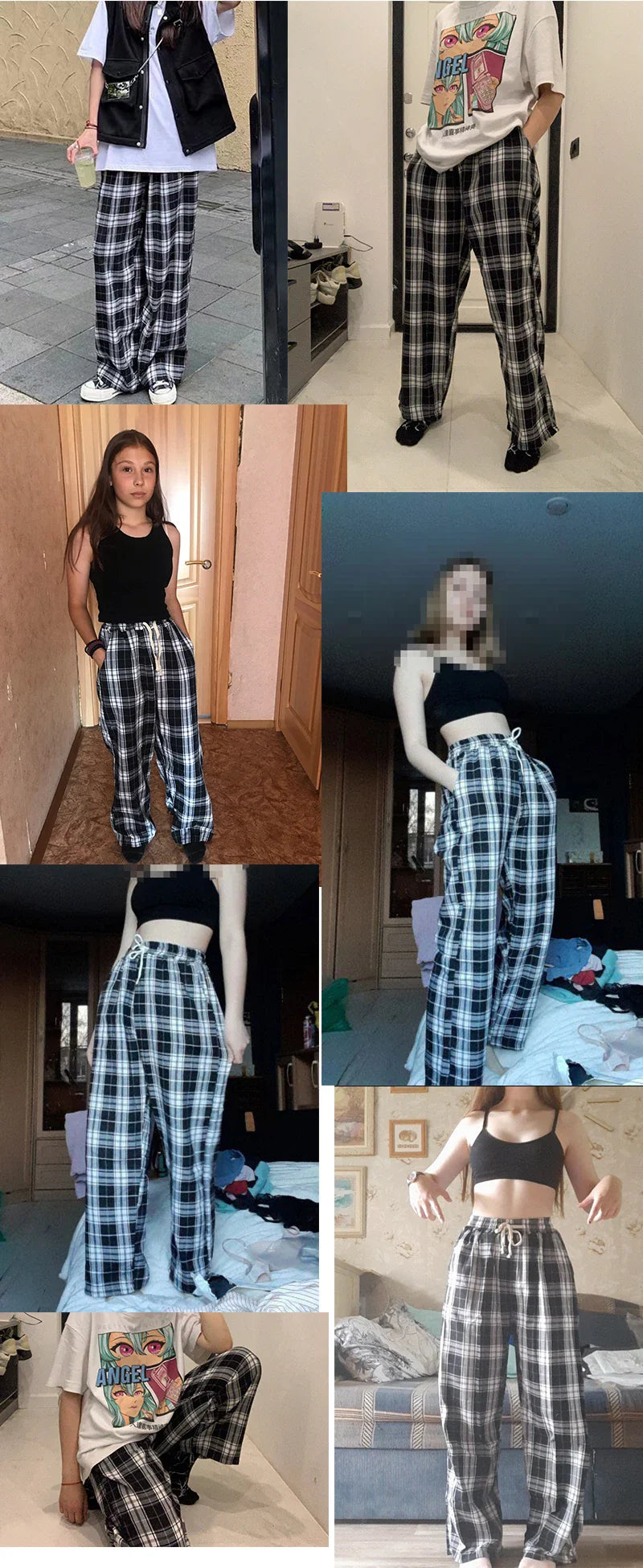Plaid Pants Trousers for Women - gallery