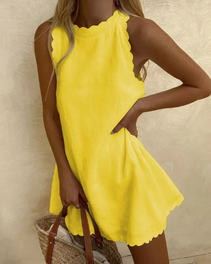 Eleonora - Relaxed Dress for Women - Yellow