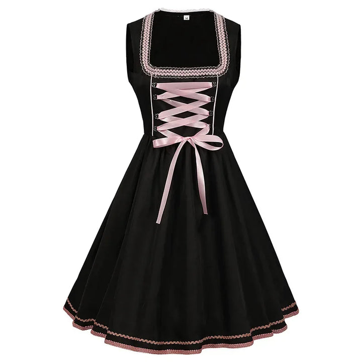 Floral Print Dirndl Dress - Oktoberfest and Festival Wear