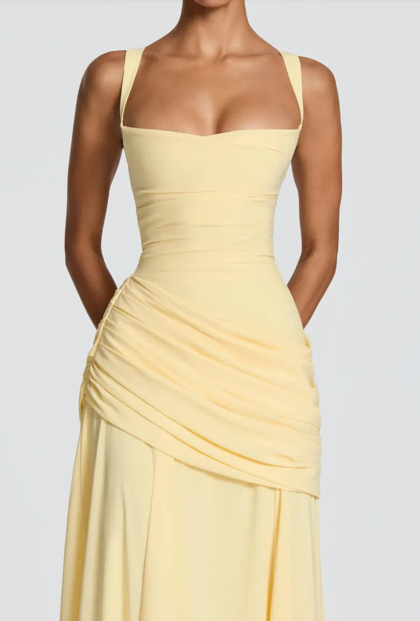 Carmela Ruched Draped Maxi Dress for Women - gallery