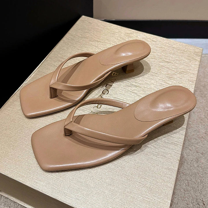 Kitten Heel Slip On Sandals for Women - gallery