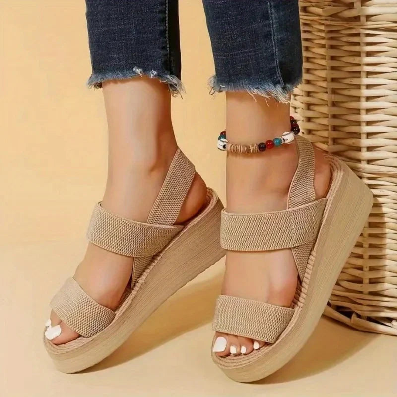 The Mira Everyday Wedge Sandals for Women - Sand