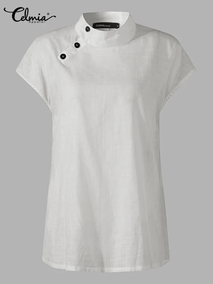 Stylish Cotton Linen Summer Blouse for Women - gallery