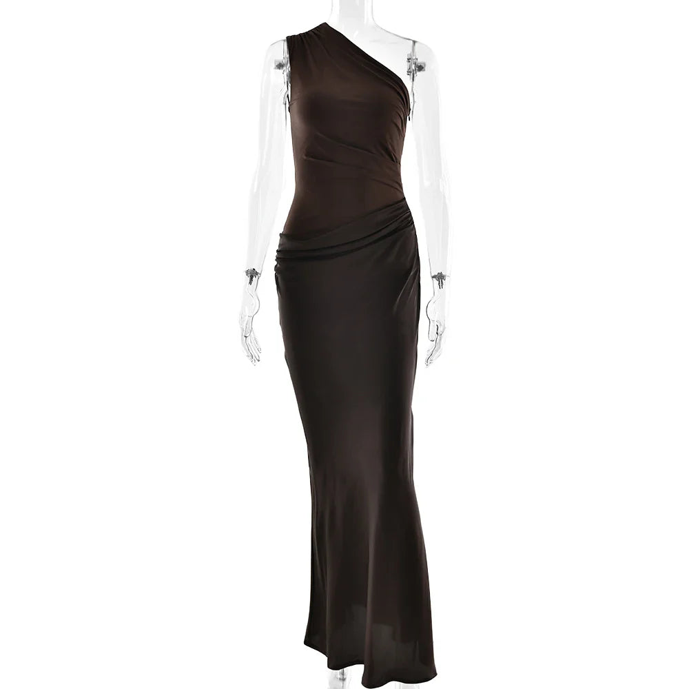 Julissia Satin One Shoulder Dress for Women - gallery