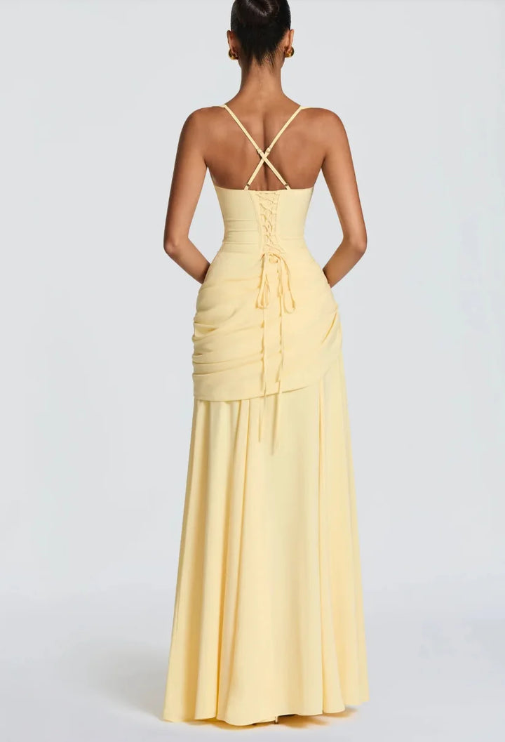 Carmela Ruched Draped Maxi Dress for Women - gallery