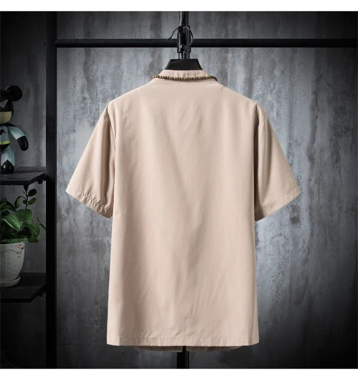 Premium Cotton-Linen Shirt and Trousers Set for Men - gallery