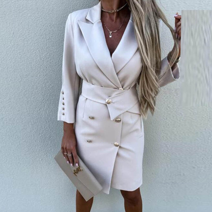 Double-Breasted Blazer Dress in Midi Length
