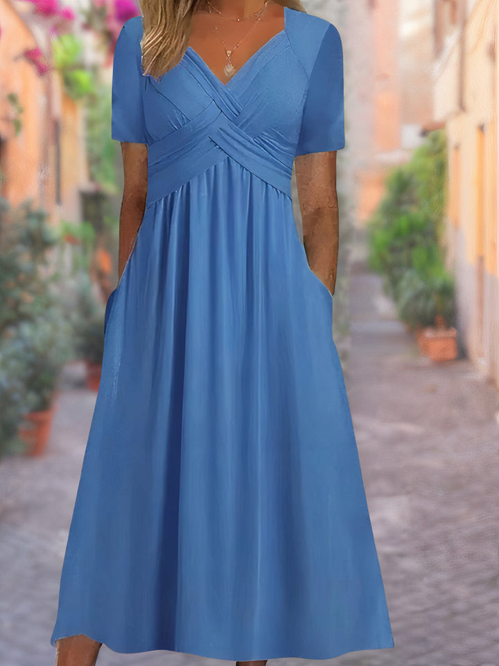 Selby Cut-Out Maxi Dress in a Lightweight Summer Cloth