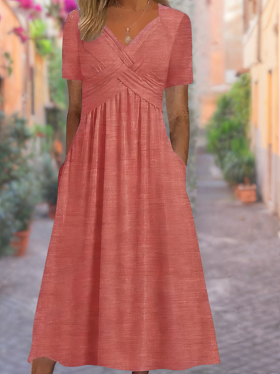 Selby Cut-Out Maxi Dress in a Lightweight Summer Cloth