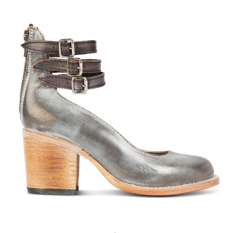 Ella Block-Heel Court Shoes in PU Leather