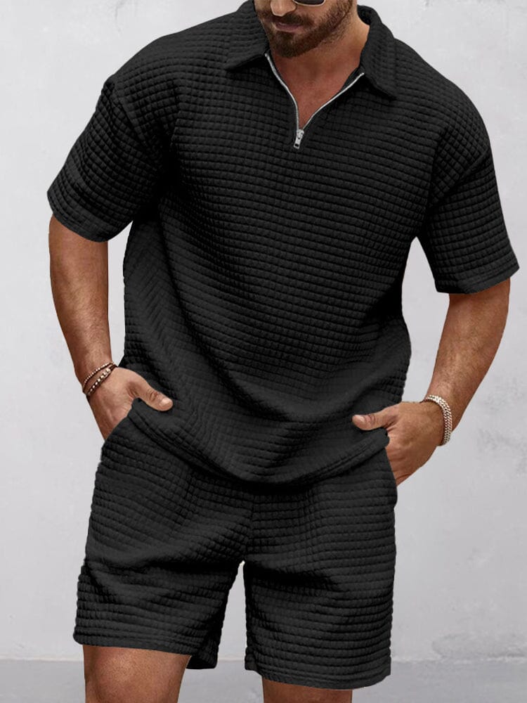 Effortless Waffle Casual Set for Men - gallery