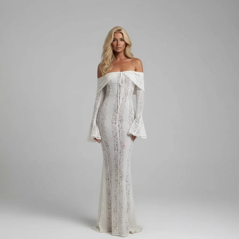 Off the Shoulder Lace Dress for Women - gallery