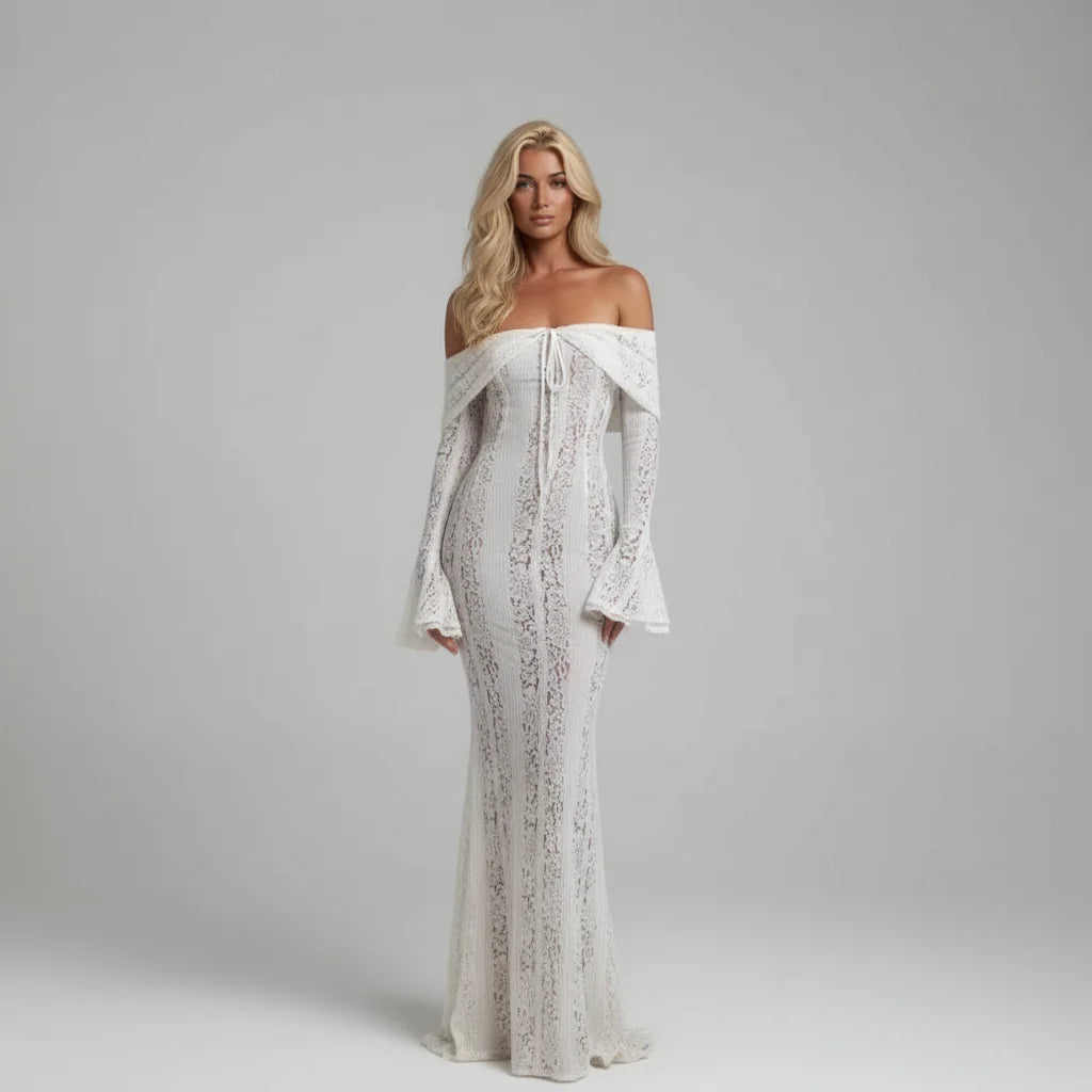 Off the Shoulder Lace Dress for Women - gallery