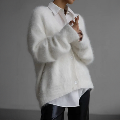 Soft V-Neck Button Cardigan for Women - Classic Knit