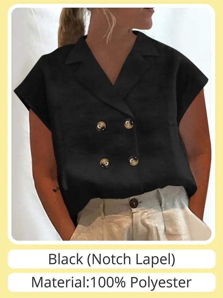 Stylish Cotton Linen Summer Blouse for Women - gallery