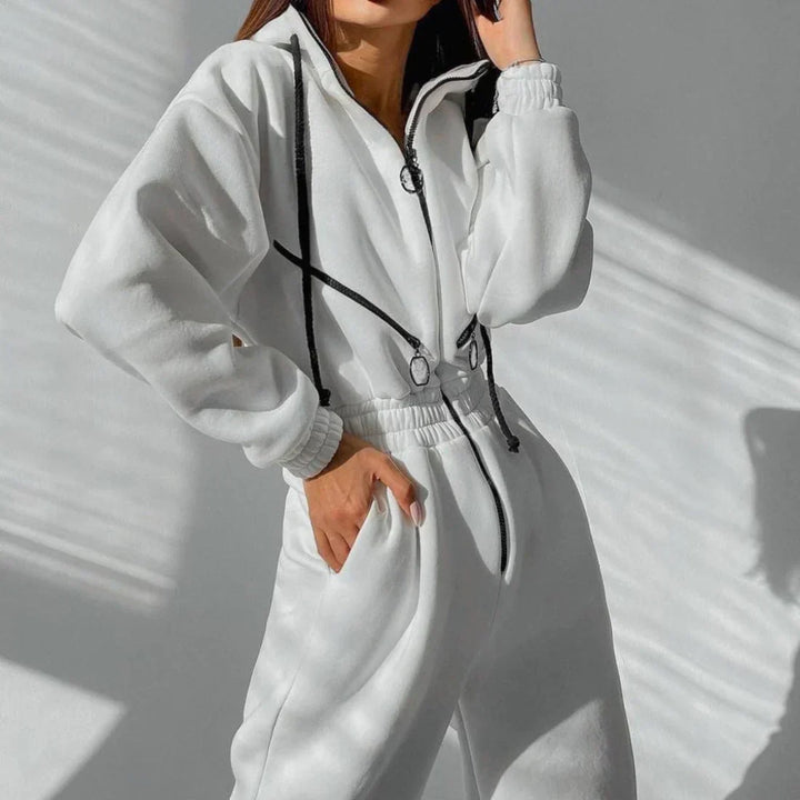 Winter Jumpsuit with Fleece Lining and Wide-Leg Fit