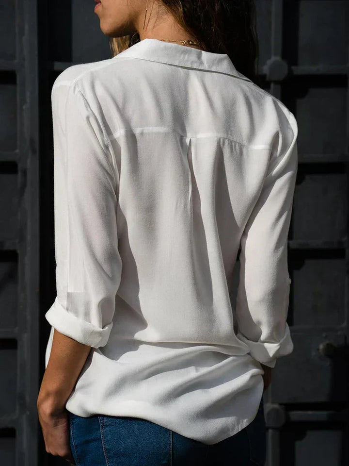 Long-Sleeve Blouse with a Clean, Structured Silhouette