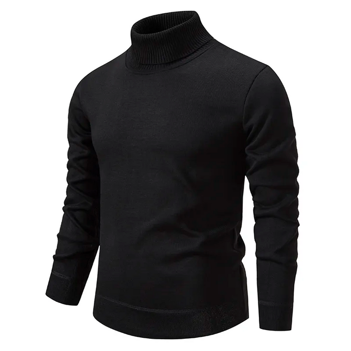 Pure Cotton Turtleneck Jumper with a Relaxed Silhouette