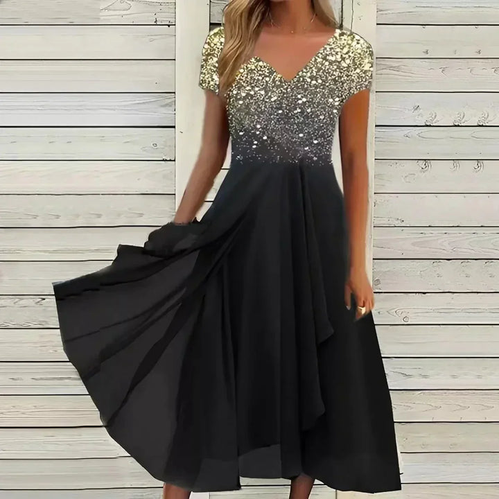 Chiffon Evening Gown, Floor-Length Formal Dress for Women