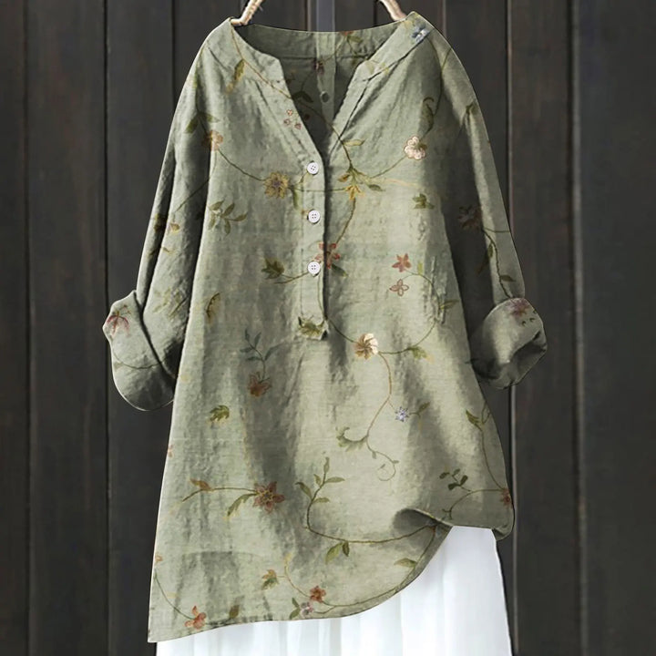 Scattered Floral Print Blouse - Relaxed Everyday Fit