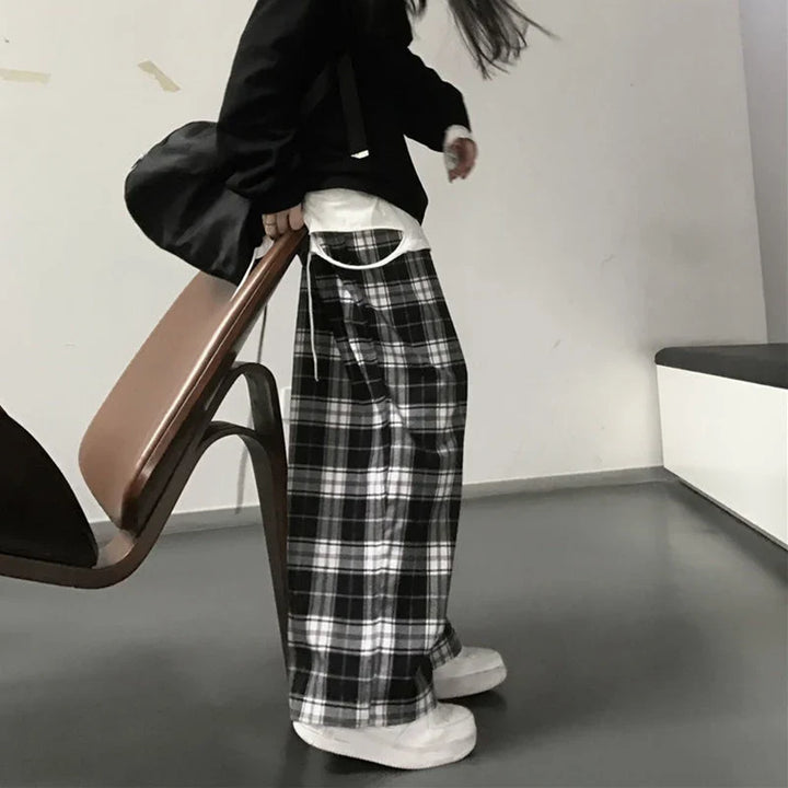 Plaid Pants Trousers for Women - gallery