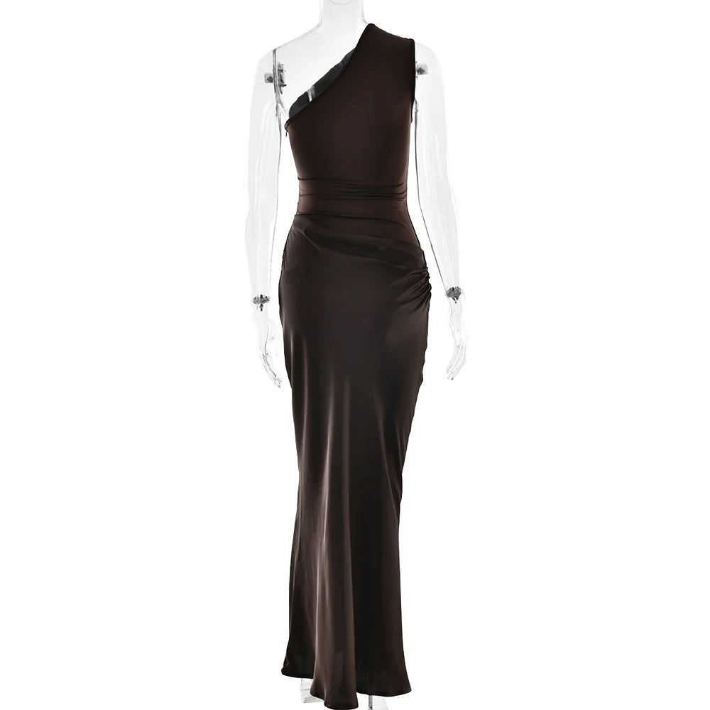 Julissia Satin One Shoulder Dress for Women - gallery
