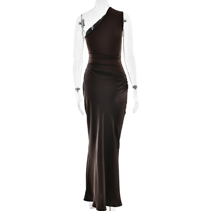 Julissia Satin One Shoulder Dress for Women - gallery