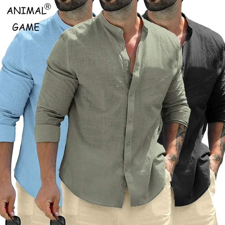 Long Sleeve Cotton Shirt for Men