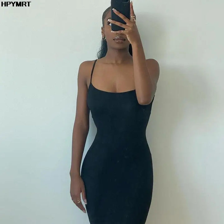 Bodycon Maxi Dress Rose for Women - gallery