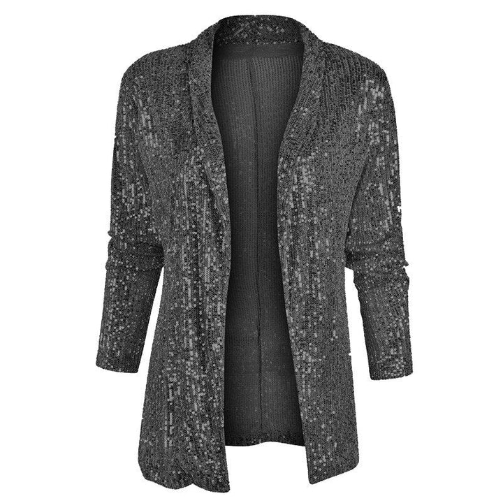 Sequin-Decorated Blazer Waistcoat for Women