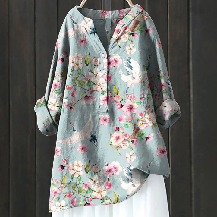 Scattered Floral Print Blouse - Relaxed Everyday Fit