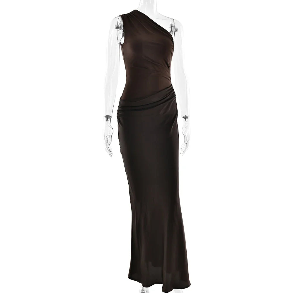 Julissia Satin One Shoulder Dress for Women - gallery