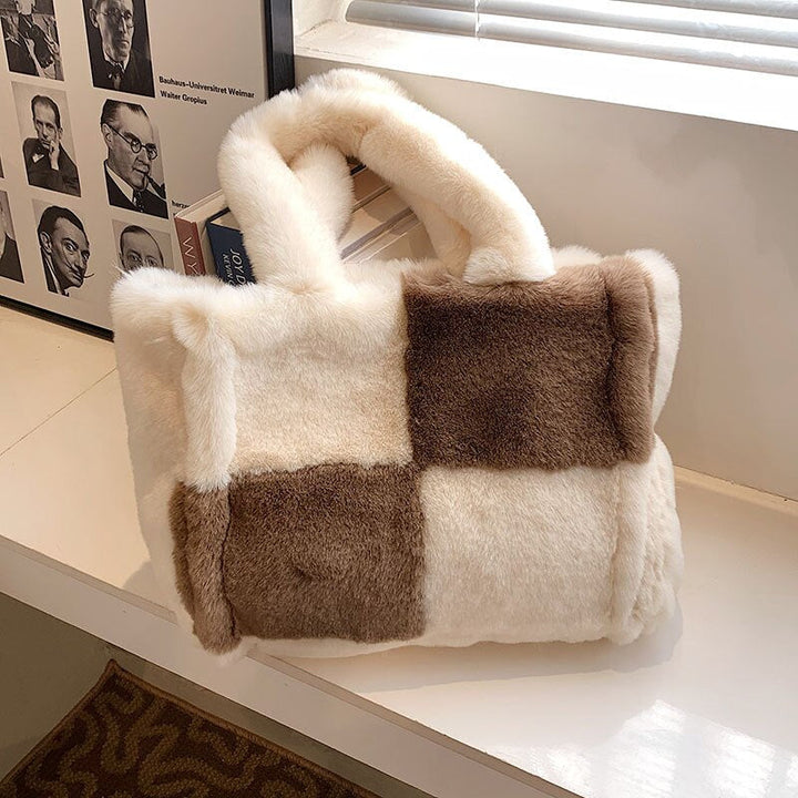 Dante Plush Handbag in Six Colours - Women's Winter Bag