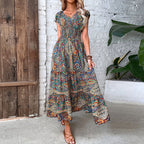 Bohemian Maxi Dress with Vintage Flair
