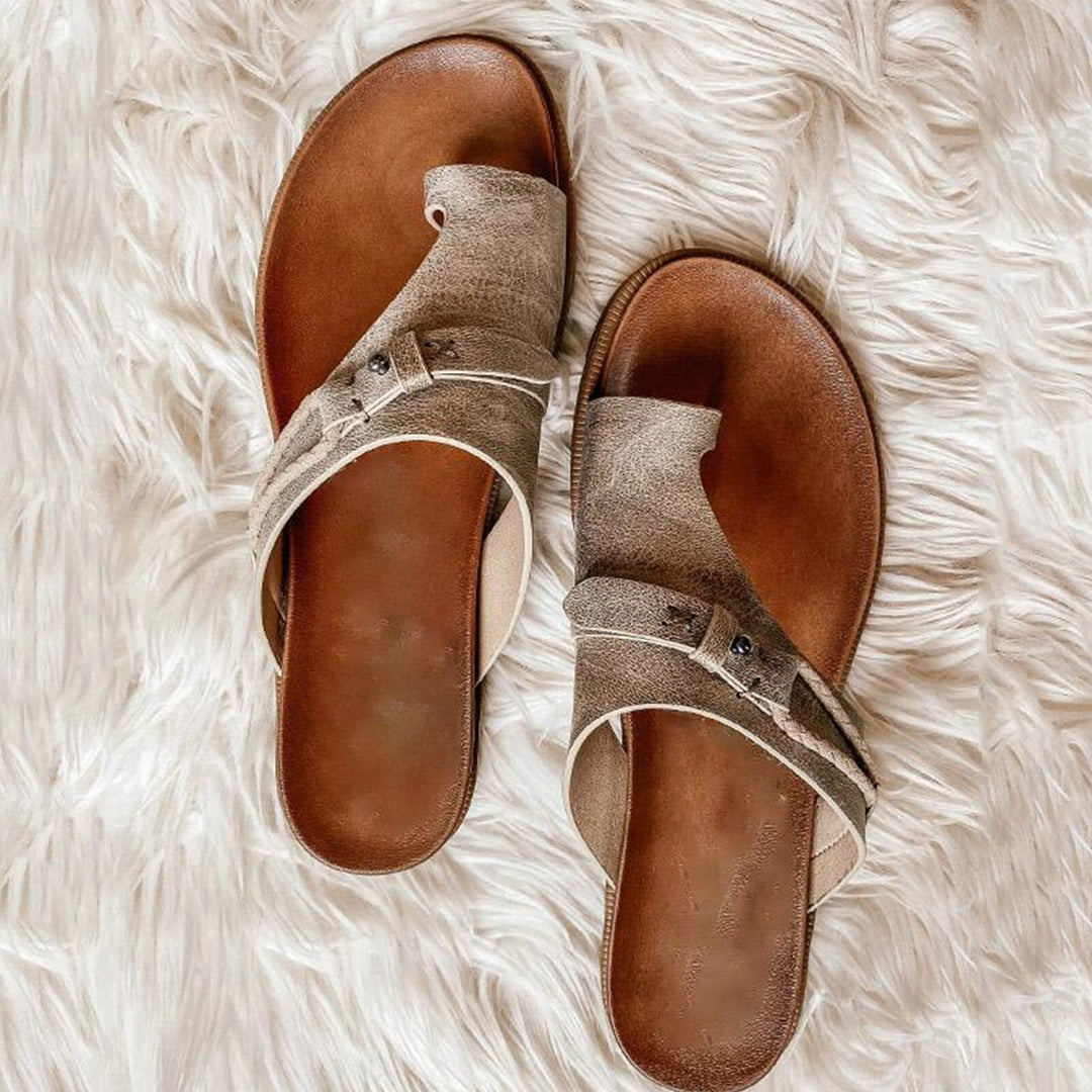 Vintage Beach Open-Toe Platform Sandals for Women - gallery