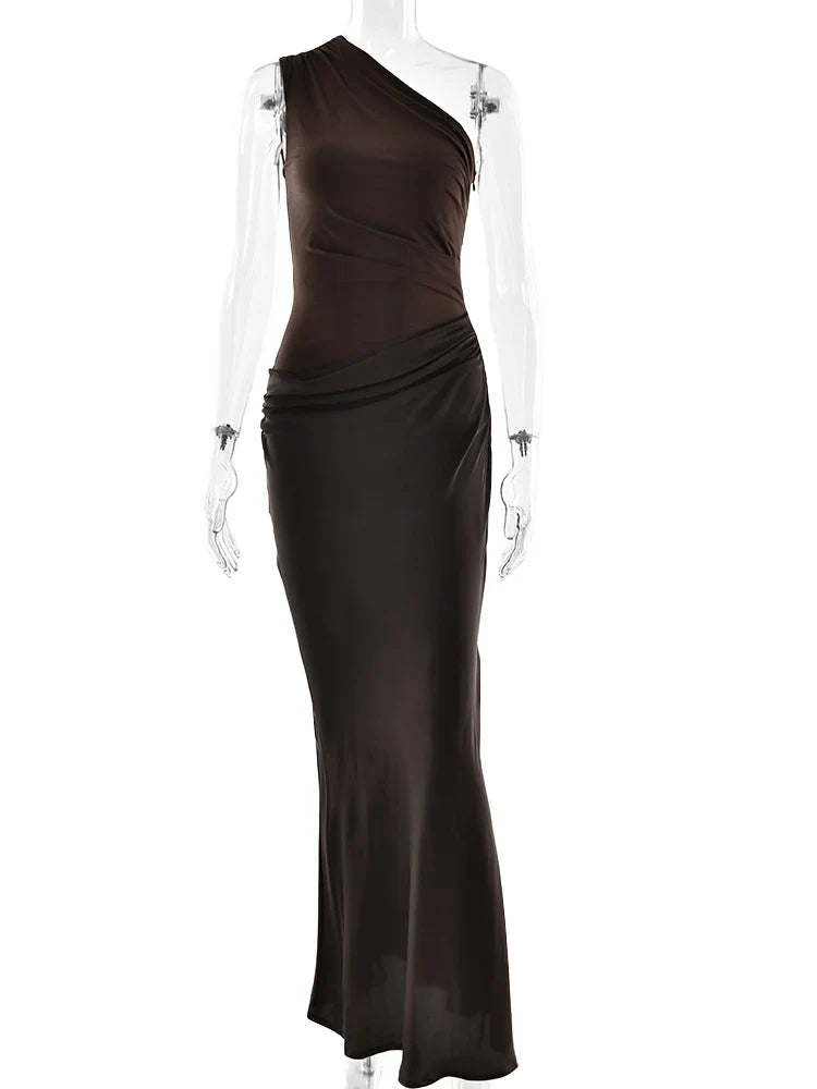 Julissia Satin One Shoulder Dress for Women - gallery