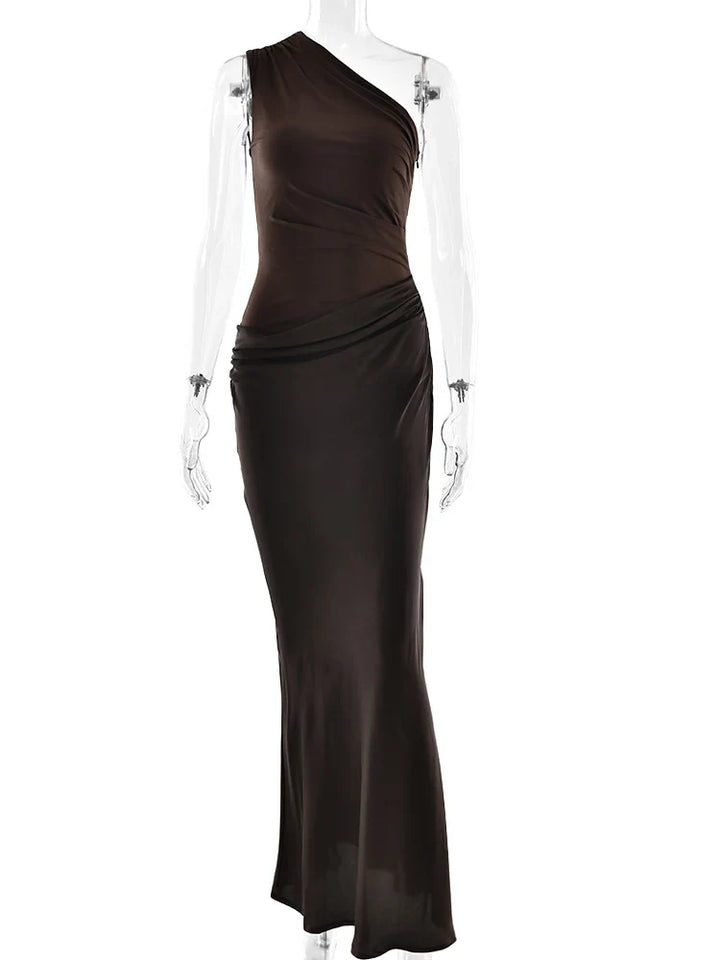Julissia Satin One Shoulder Dress for Women - gallery