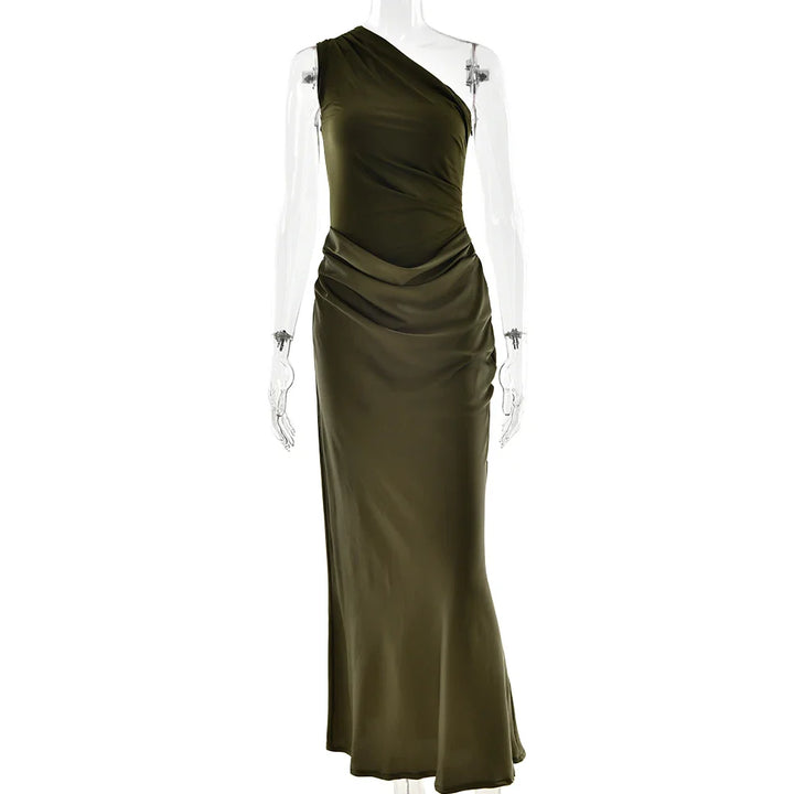 Julissia Satin One Shoulder Dress for Women - gallery