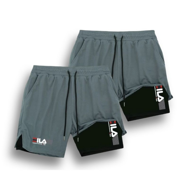 Two-in-One Compression Shorts for Men - gallery