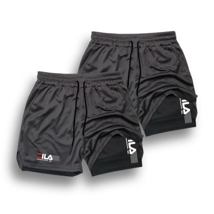 Two-in-One Compression Shorts for Men - gallery