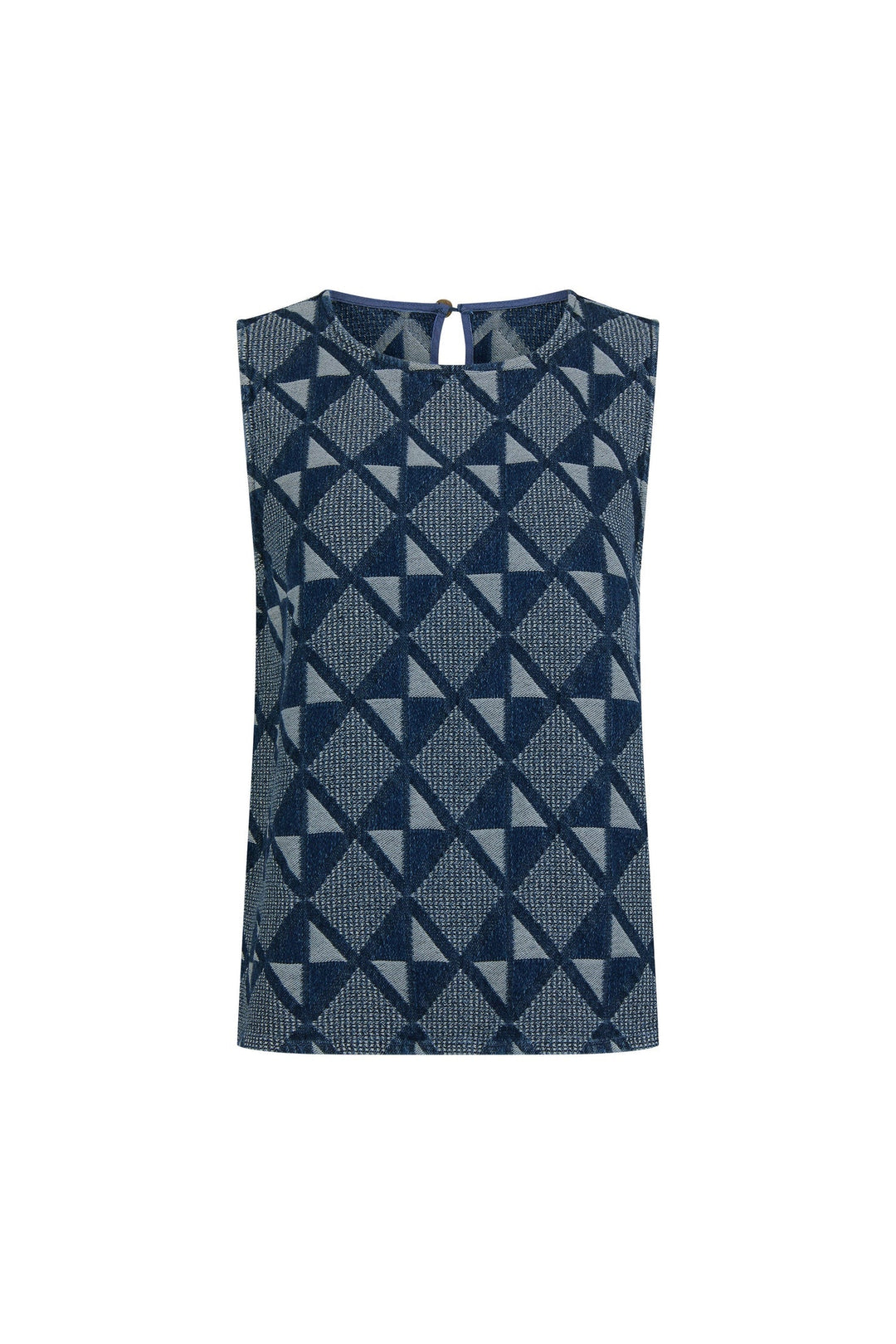 Sim Top In Abstract Denim — gallery