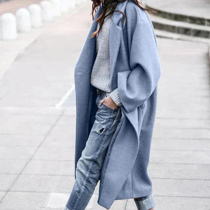 Wool Overcoat in Classic Tailored Cut for Women