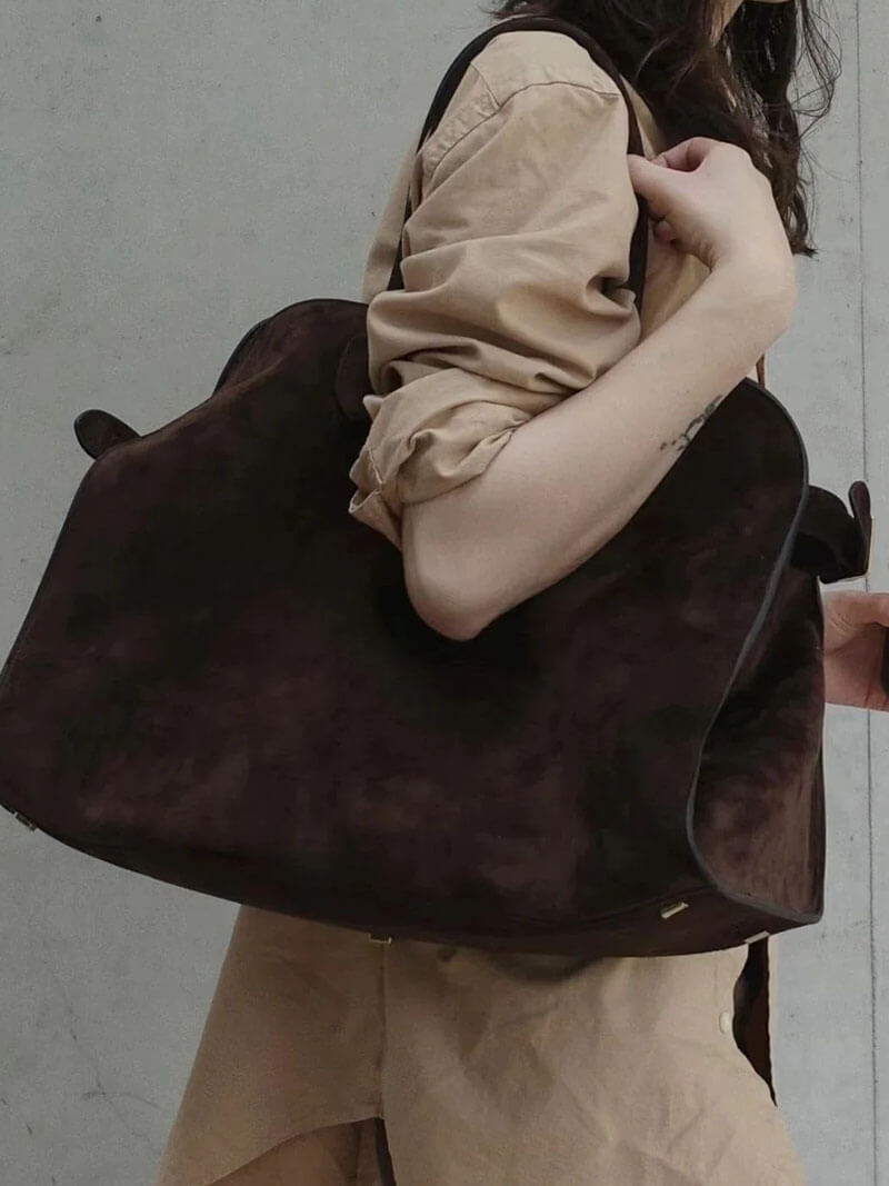 Large Structured Tote Bag in Vegan Leather