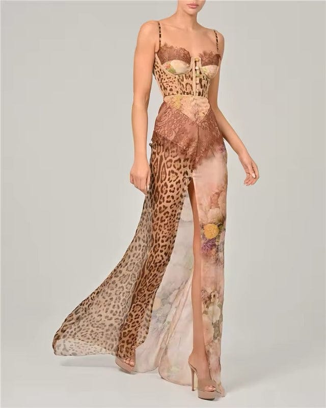 Sofia Animal Print Sleeveless Maxi Dress for Women - gallery