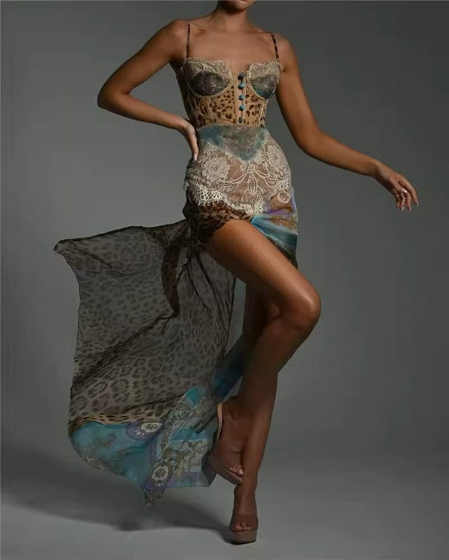 Sofia Animal Print Sleeveless Maxi Dress for Women - gallery